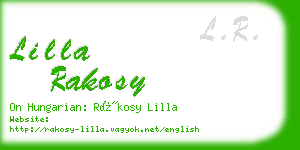 lilla rakosy business card